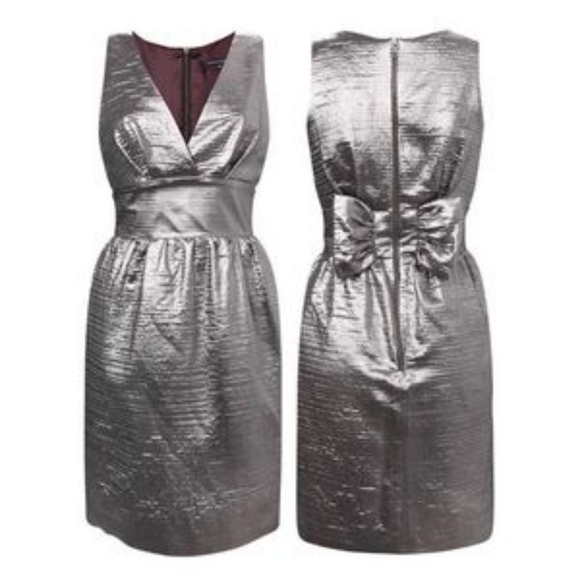 NWT French Connection Silver Party Dress size 8 - Picture 2 of 8